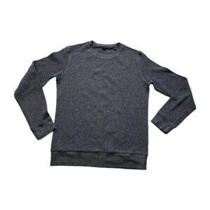 Theory Sweater Men M Gray LS Textured Cotton Blend Danen E09955 Cottage Polished